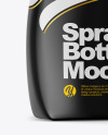 Glossy Spray Bottle Side View Mockup