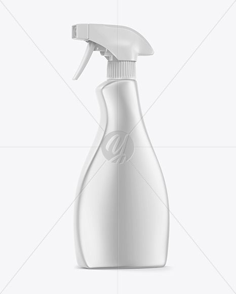 Metallic Spray Bottle Side View Mockup