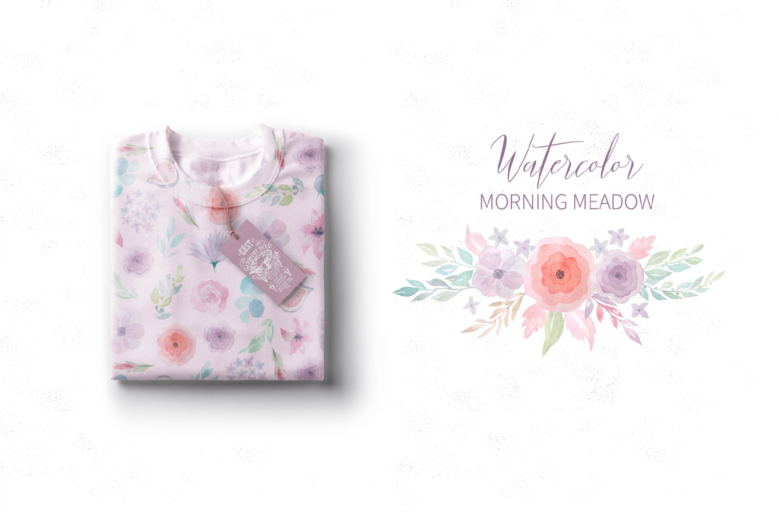 Watercolor Morning Meadow Floral Set