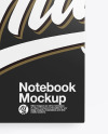 Glossy Notebook Mockup With Pen