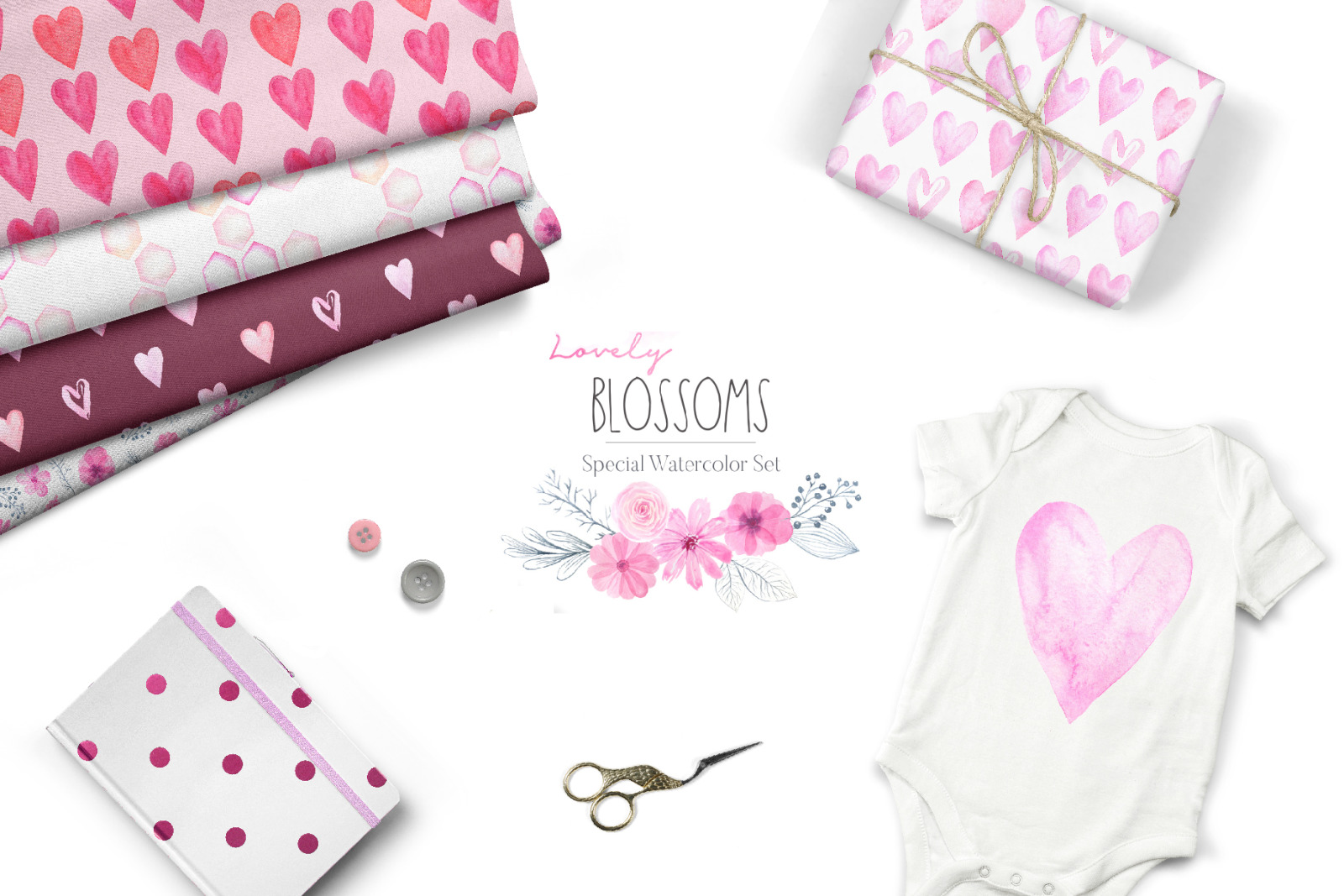 Watercolor Lovely Blossoms Set Watercolor Lovely Blossoms Set