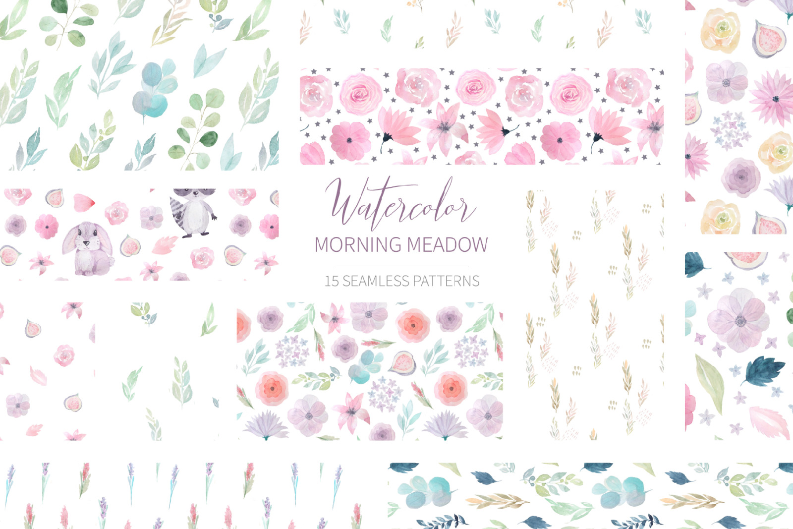 15 Morning Meadow Seamless Patterns 15 Morning Meadow Seamless Patterns