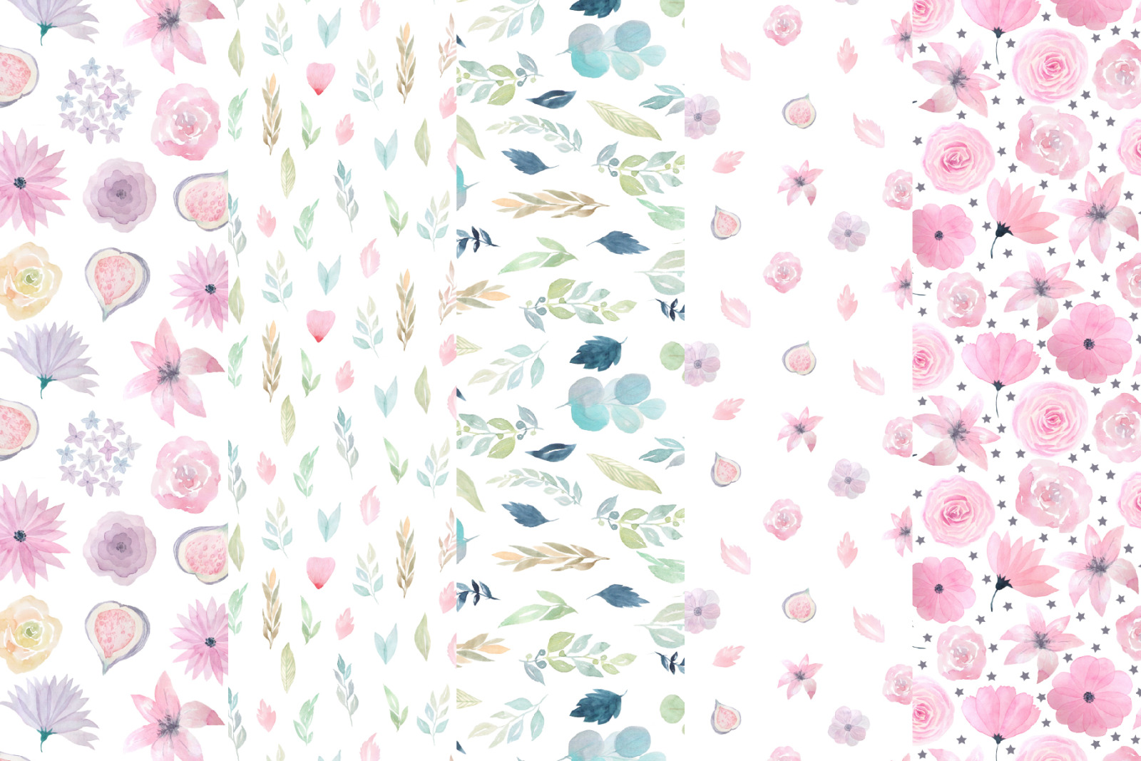 15 Morning Meadow Seamless Patterns