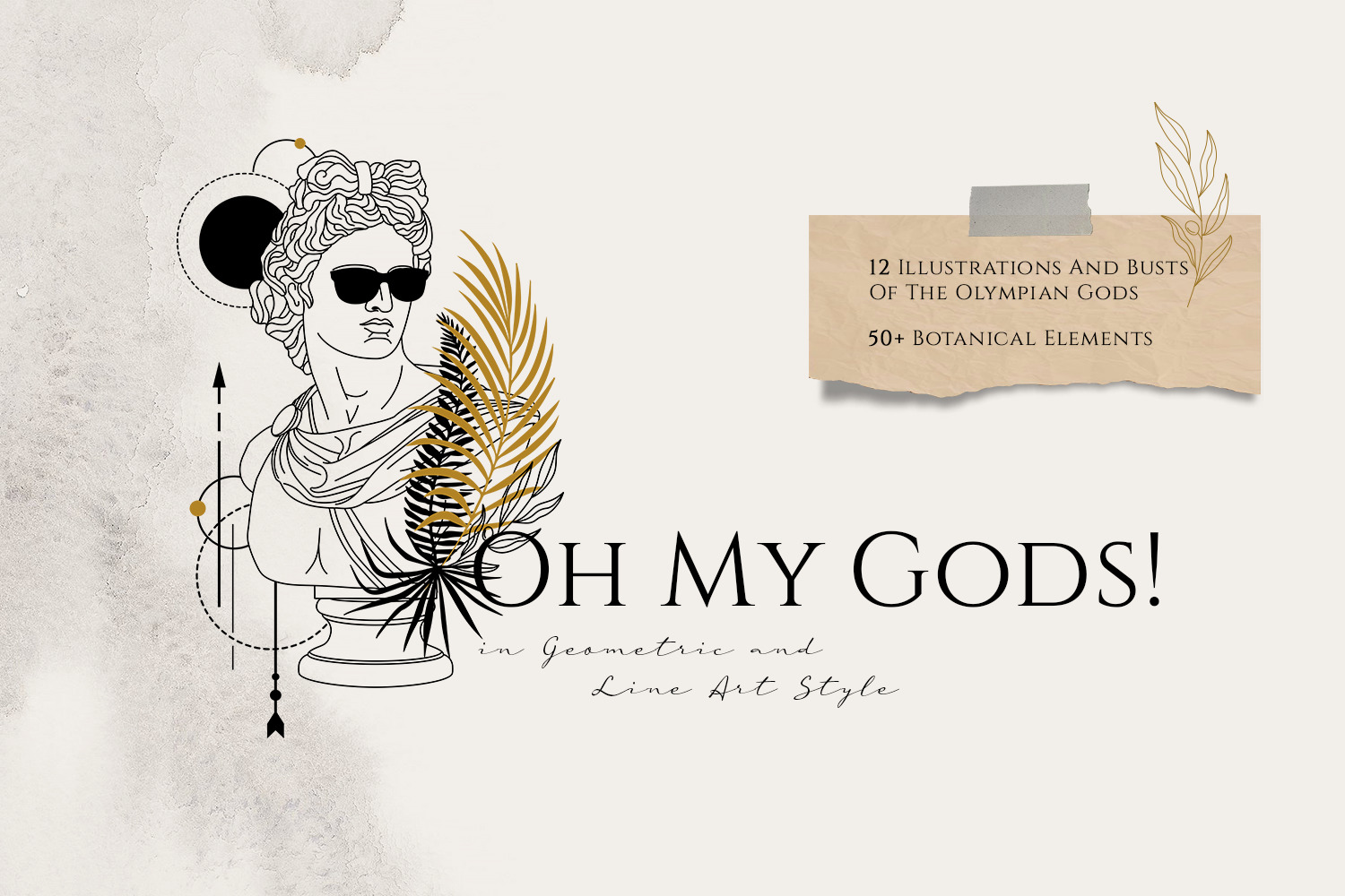 Oh My Gods! The Olympian Gods In Line Art Style