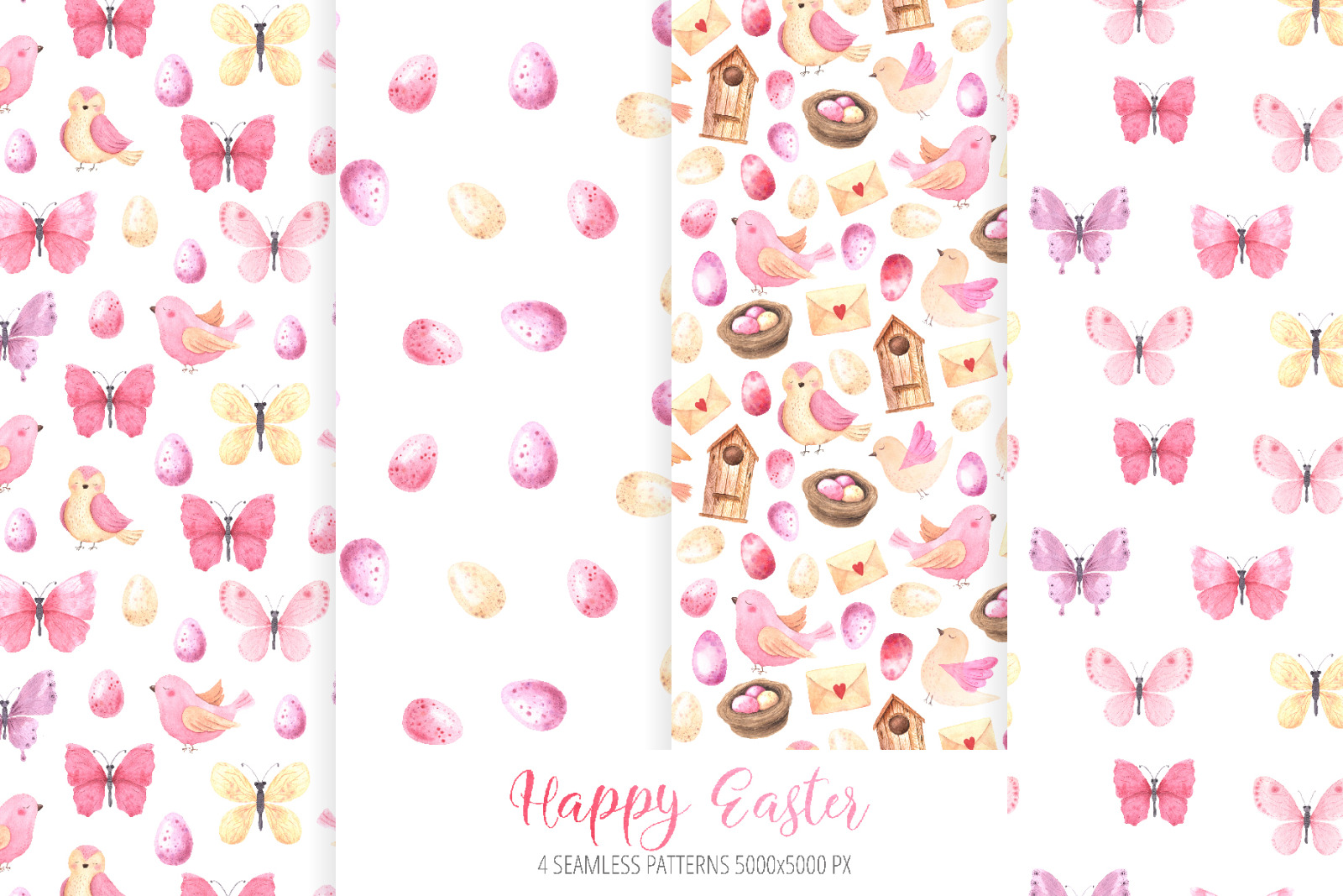 Watercolor Happy Easter Collection