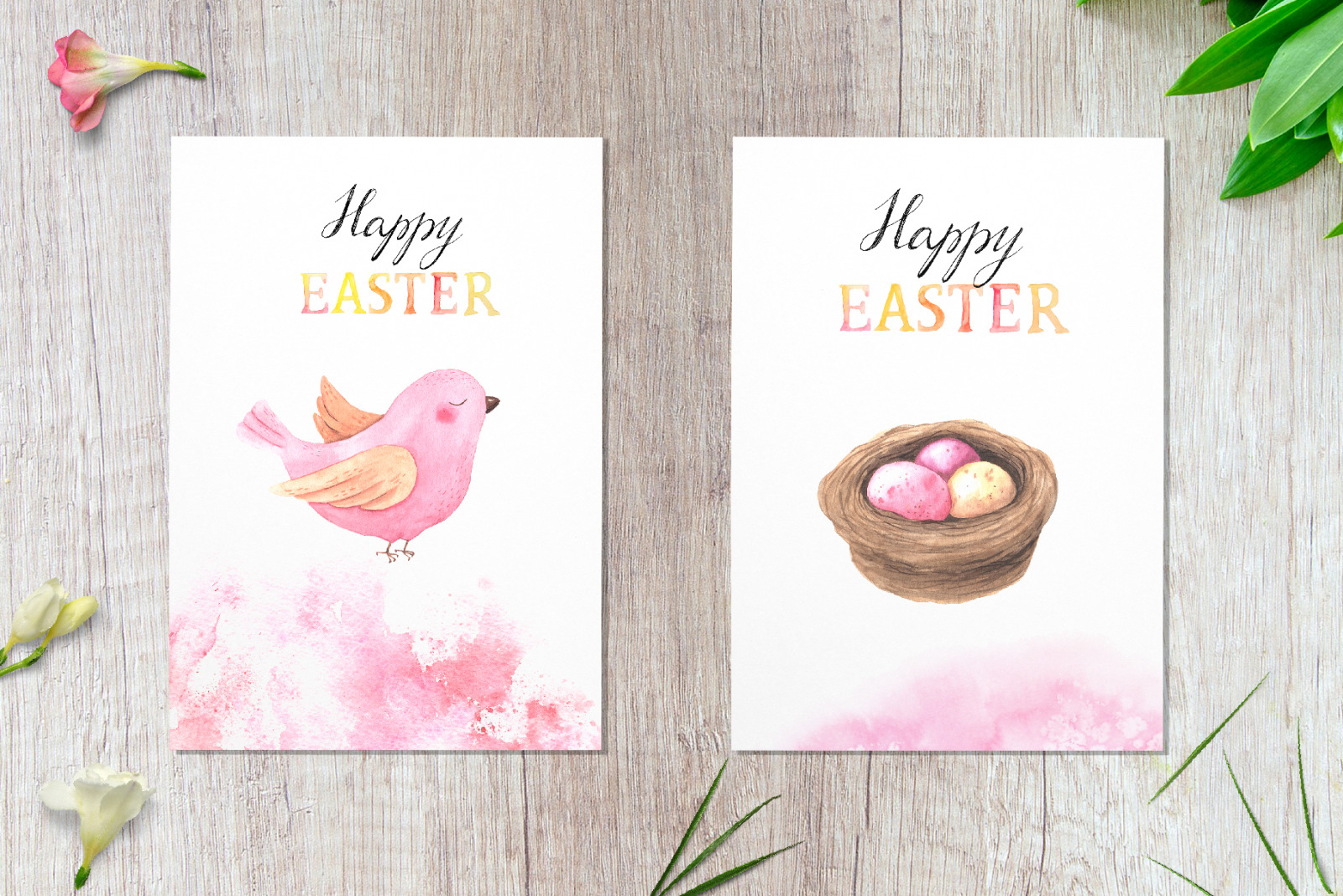 Watercolor Happy Easter Collection