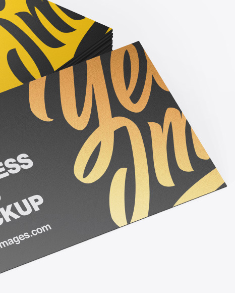 Stack of Business Cards Mockup