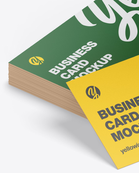 Stack of Business Cards Mockup