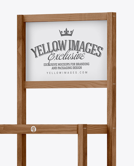 Wooden Display Stand Mockup