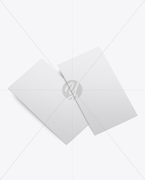 Two Paper Business Card Mockup