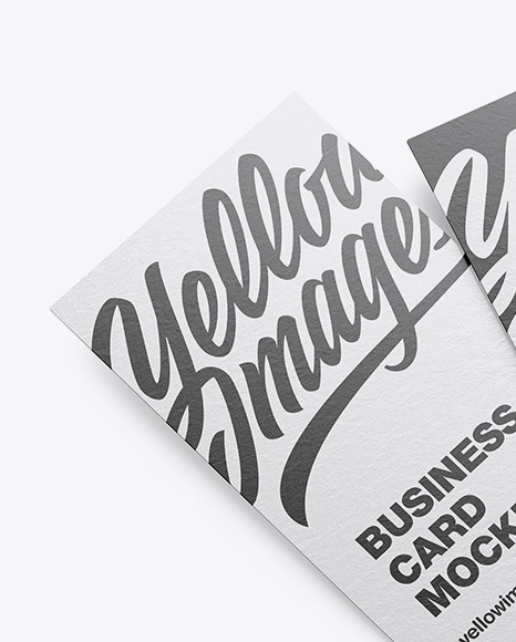 Two Paper Business Card Mockup