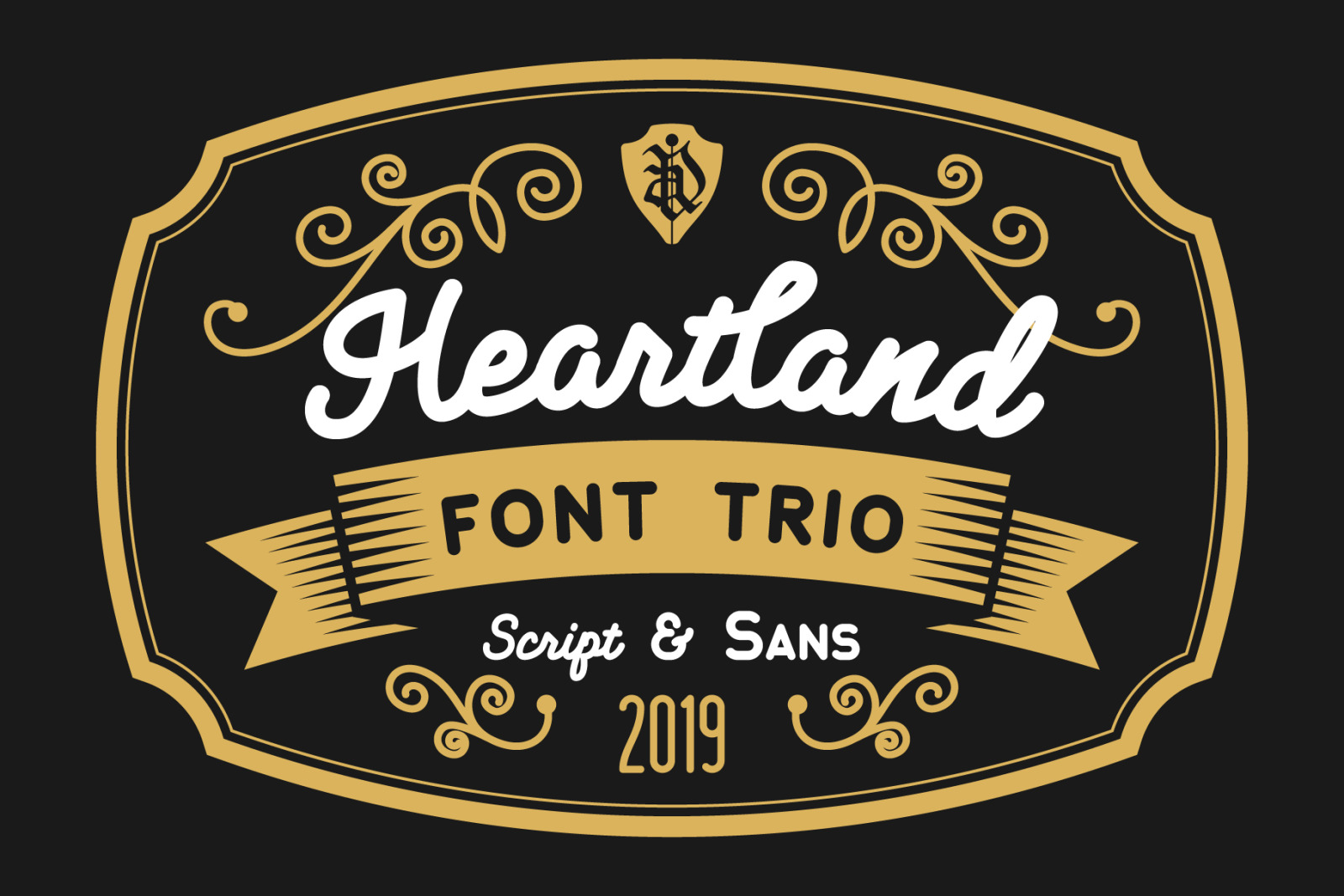 Heartland font trio