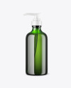 Green Cosmetic Bottle w/ Pump Mockup Green Cosmetic Bottle w/ Pump Mockup
