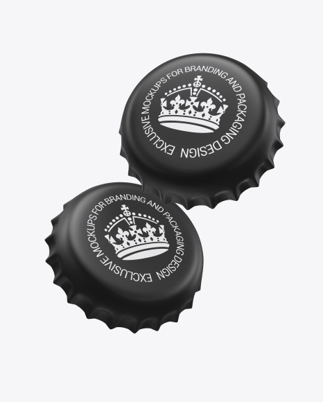 Matte Bottle Caps Mockup