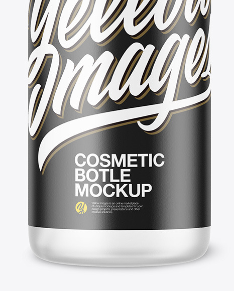 Frosted Cosmetic Bottle w/ Pump Mockup