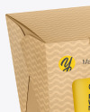 Kraft Noodle Box with Can Mockup