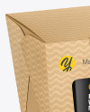 Kraft Noodle Box with Can Mockup