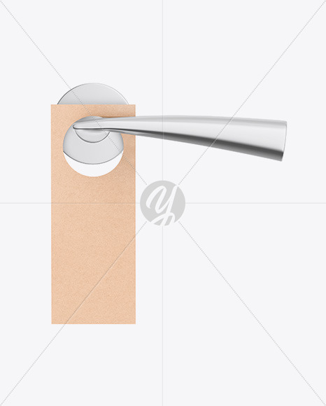 Kraft Door Hanger W/ Handle Mockup