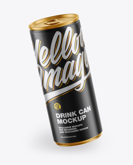 Matte Metallic Drink Can Mockup