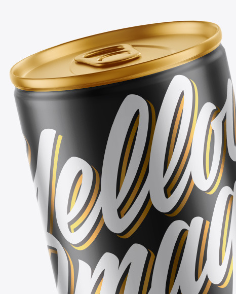 Matte Metallic Drink Can Mockup