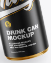 Matte Metallic Drink Can Mockup