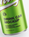 Matte Metallic Drink Can Mockup