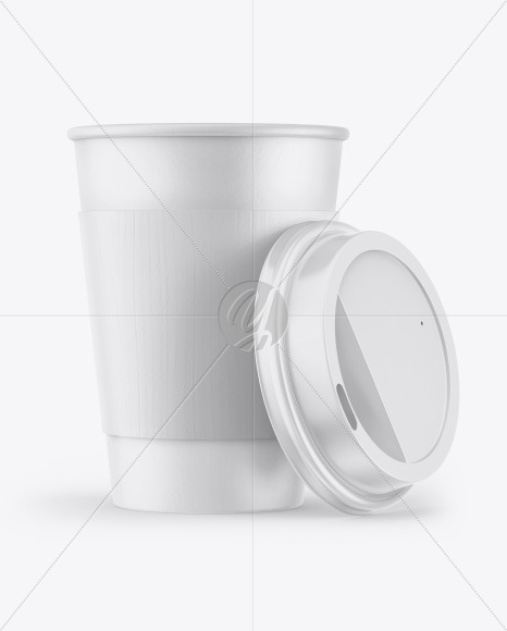 Paper Coffee Cup w/ Holder Mockup