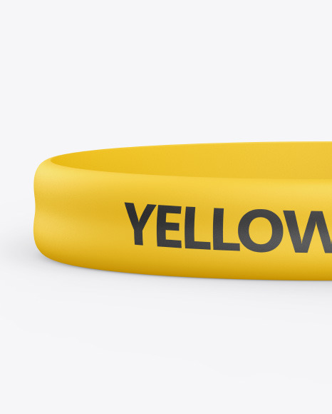 Matte Silicone Wristband Mockup