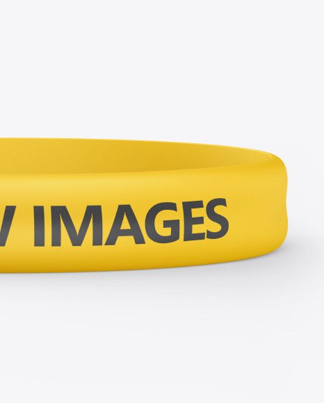 Matte Silicone Wristband Mockup