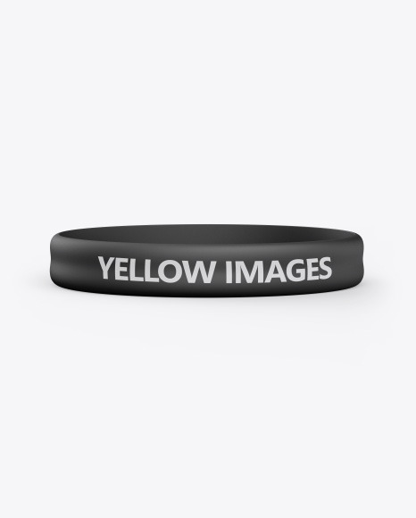 Matte Silicone Wristband Mockup