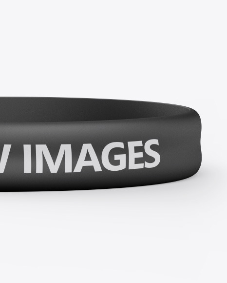 Matte Silicone Wristband Mockup