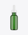 Frosted Green Glass Dropper Bottle Mockup