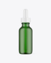 Frosted Green Glass Dropper Bottle Mockup