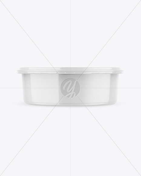 Glossy Food Plastic Tray Mockup