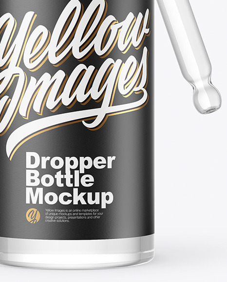 Clear Glass Dropper Bottle Mockup