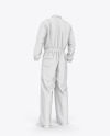 Worker Uniform Mockup – Back Half Side View