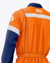 Worker Uniform Mockup – Back Half Side View