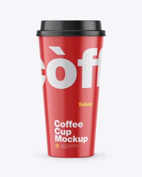 Glossy Coffee Cup Mockup