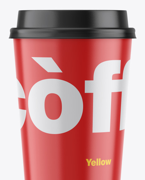 Glossy Coffee Cup Mockup