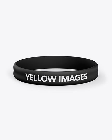 Matte Silicone Wristband Mockup