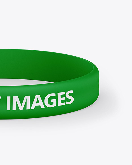 Matte Silicone Wristband Mockup
