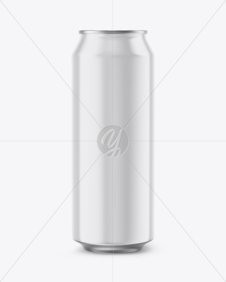 Metallic Drink Can w/ Glossy Finish Mockup