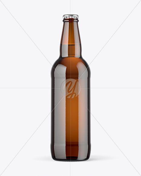 Amber Beer Bottle Mockup