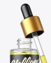 Clear Glass Dropper Bottle with Oil Mockup