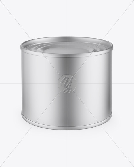 Matte Metallic Can Mockup