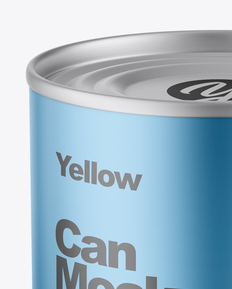 Matte Metallic Can Mockup