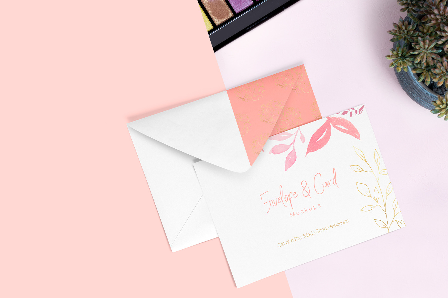 Card and Envelope Mockups - A5 Size