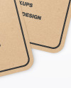 Kraft Beverage Coasters Mockup