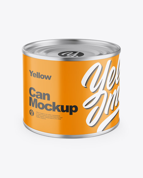 Metallic Can w/ Glossy Finish Mockup