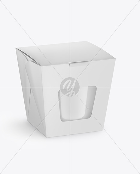 Paper Noodle Box with Can Mockup